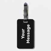 Eenvoudig zwart-wit Uw Sjabloon van de Tekst van h Bagagelabel (Achterkant verticaal)