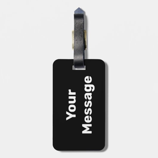 Eenvoudig zwart-wit Uw Sjabloon van de Tekst van h Bagagelabel (Achterkant verticaal)