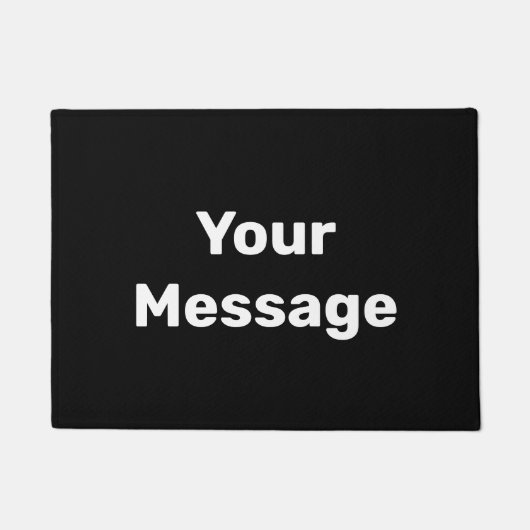 Eenvoudig zwart-wit Uw Sjabloon van de Tekst van h Deurmat (Voorkant)