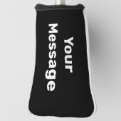 Eenvoudig zwart-wit Uw Sjabloon van de Tekst van h Golfheadcover (Draai 90)