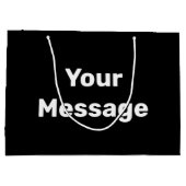 Eenvoudig zwart-wit Uw Sjabloon van de Tekst van h Groot Cadeauzakje (Achterkant)