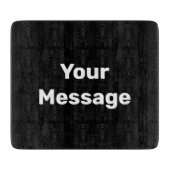 Eenvoudig zwart-wit Uw Sjabloon van de Tekst van h Snijplank (Voorkant)