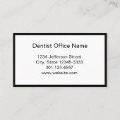 Eenvoudig zwart-wit Uw volgende tandarts Afsprakenkaartje (Achterkant)
