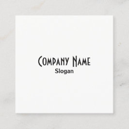 Eenvoudig zwart-wit vierkante visitekaartje