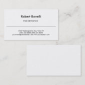 Eenvoudig zwart wit Visitekaartje (Voorkant / Achterkant)