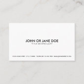 Eenvoudig zwart-wit visitekaartje (Voorkant)