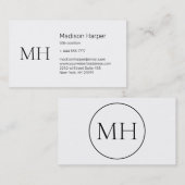 Eenvoudig zwart-wit visitekaartje (Voorkant / Achterkant)