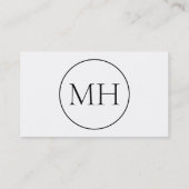 Eenvoudig zwart-wit visitekaartje (Achterkant)