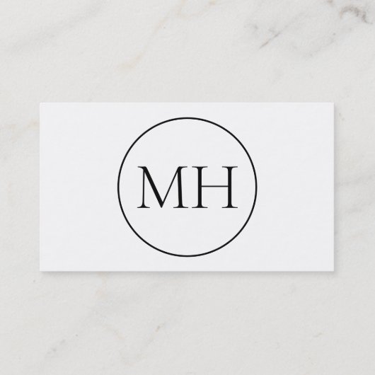 Eenvoudig zwart-wit visitekaartje (Achterkant)