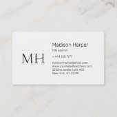 Eenvoudig zwart-wit visitekaartje (Voorkant)