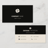 Eenvoudig zwart-wit visitekaartje (Voorkant / Achterkant)