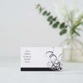 eenvoudig zwart-wit visitekaartje (Staand voorkant)