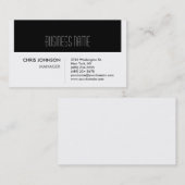 Eenvoudig zwart-wit Visitekaartje (Voorkant / Achterkant)