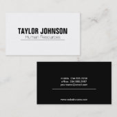 eenvoudig | Zwart/wit Visitekaartje (Voorkant / Achterkant)