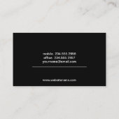 eenvoudig | Zwart/wit Visitekaartje (Achterkant)