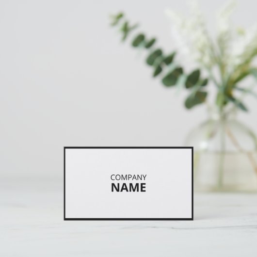 Eenvoudig zwart-wit Visitekaartje (Staand voorkant)