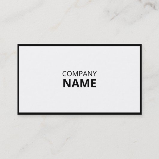 Eenvoudig zwart-wit Visitekaartje (Voorkant)
