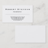 Eenvoudig zwart wit Visitekaartje (Voorkant / Achterkant)