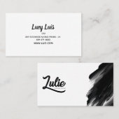 eenvoudig zwart-wit visitekaartje (Voorkant / Achterkant)