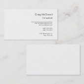 Eenvoudig zwart wit Visitekaartje (Voorkant / Achterkant)