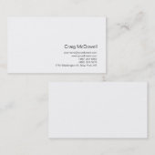 Eenvoudig zwart wit Visitekaartje voor professiona (Voorkant / Achterkant)