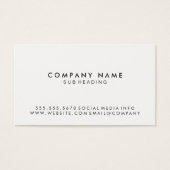 Eenvoudig, zwart wit visitekaartjes (Voorkant)