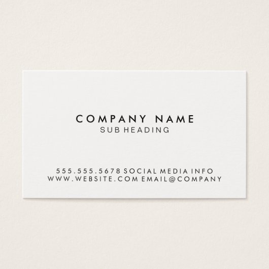 Eenvoudig, zwart wit visitekaartjes (Voorkant)