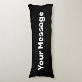 Eenvoudig zwart-wit voeg uw bericht toe lichaamskussen (Voorkant Verticaal)