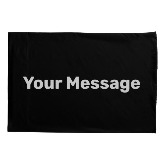 Eenvoudig Zwart-wit voeg Uw Sjabloon van het Beric Kussensloop (Achterkant)