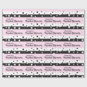 Eenvoudig zwart-wit, Vrijgezellenfeest Cadeaupapier (Vlak)