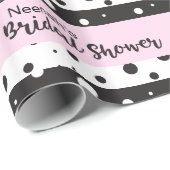 Eenvoudig zwart-wit, Vrijgezellenfeest Cadeaupapier (Rol Hoek)