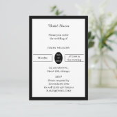 Eenvoudig zwart-wit Vrijgezellenfeest Kaart (Staand voorkant)