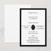 Eenvoudig zwart-wit Vrijgezellenfeest Kaart (Voorkant / Achterkant)