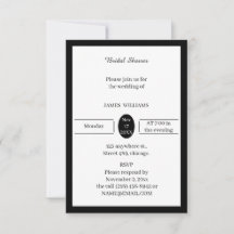 Eenvoudig zwart-wit Vrijgezellenfeest