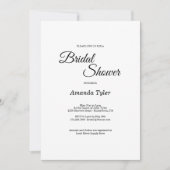 Eenvoudig zwart-wit Vrijgezellenfeest voor kalligr Kaart (Voorkant)