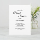 Eenvoudig zwart-wit Vrijgezellenfeest voor kalligr Kaart (Staand voorkant)