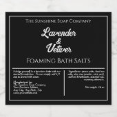 Eenvoudig zwart wit waterdicht productlabel sparkling wijnetiket (Enkel label)