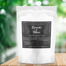 Eenvoudig zwart wit waterdicht productlabel sparkling wijnetiket