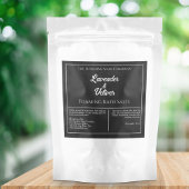 Eenvoudig zwart wit waterdicht productlabel sparkling wijnetiket