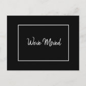 Eenvoudig zwart-wit We hebben bewegend teken Aankondigingskaart (Voorkant)