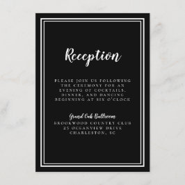 Eenvoudig zwart-wit-weddenschap — Klassiek Lijst Informatiekaartje