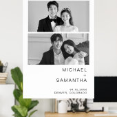 Eenvoudig Zwart & Wit Welkom op onze bruiloft Poster (Thuiskantoor)