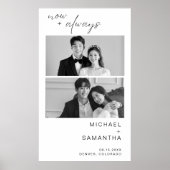 Eenvoudig Zwart & Wit Welkom op onze bruiloft Poster (Voorkant)