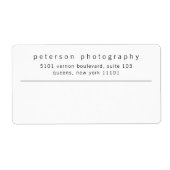 Eenvoudig zwart-wit zakenminimalistisch transport etiket (Voorkant)