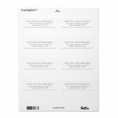 Eenvoudig zwart-wit zakenminimalistisch transport etiket (Full Sheet)