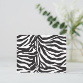 Eenvoudig zwart-wit Zebra Stripe Patroon Briefkaart (Staand voorkant)