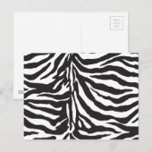 Eenvoudig zwart-wit Zebra Stripe Patroon Briefkaart (Voorkant / Achterkant)