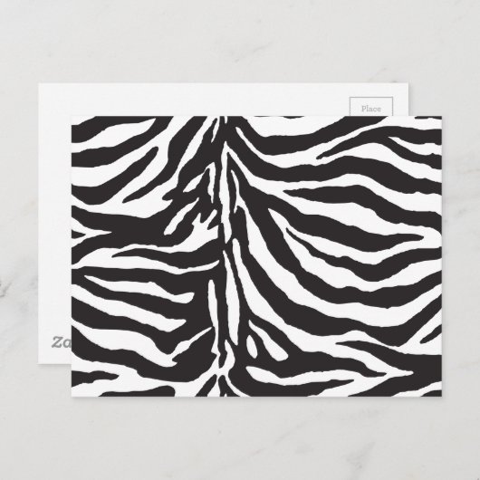 Eenvoudig zwart-wit Zebra Stripe Patroon Briefkaart (Voorkant / Achterkant)