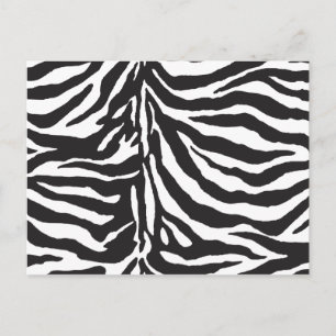 Eenvoudig zwart-wit Zebra Stripe Patroon Briefkaart