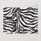 Eenvoudig zwart-wit Zebra Stripe Patroon Briefkaart (Voorkant)